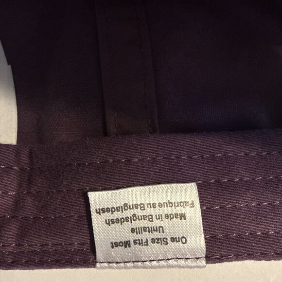 Wrangler Hat Long Live Cowboys Patch Purple adjustable Back New With Tags - Picture 5 of 6